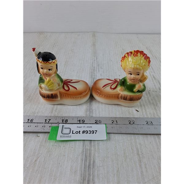 Native American Indian Salt & Pepper Shakers