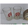 Image 2 : Calgary Glass Coffee Mugs, Westclox Big Ben Desk Clock - As Is