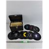 Image 1 : Assorted 45s Vinyl Records - Nat King Cole, Bobby Vinton, Louis Armstrong, Misc, Hardcase