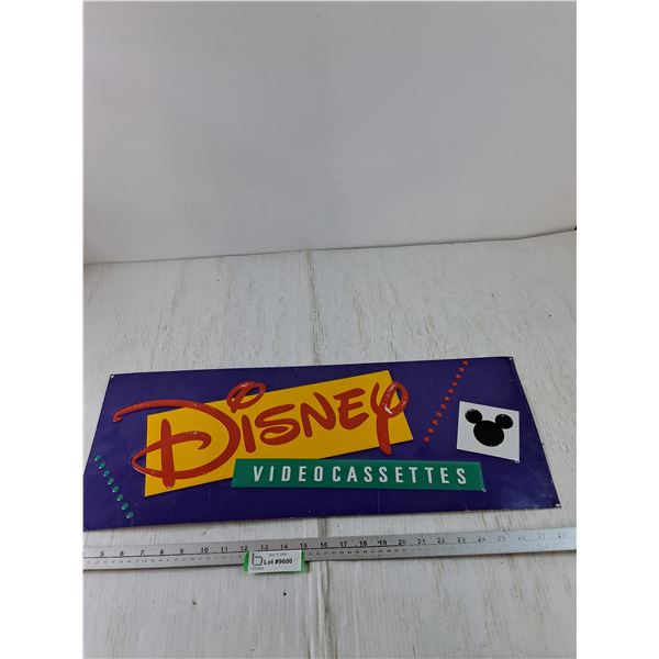 Disney Videocassettes Metal Sign