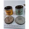 Image 10 : Toy Grain Cart, Perfect Seal Jar, (2) Tobacco Tins, Doll Head, Wooden Rings