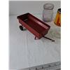Image 2 : Toy Grain Cart, Perfect Seal Jar, (2) Tobacco Tins, Doll Head, Wooden Rings