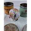 Image 7 : Toy Grain Cart, Perfect Seal Jar, (2) Tobacco Tins, Doll Head, Wooden Rings