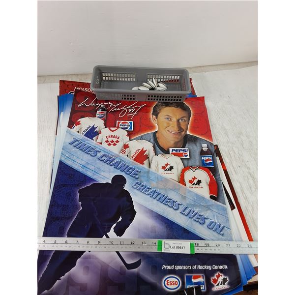 (14) Posters, Molson, Wayne Gretzky, Hockey, Largest is 18" x 28"