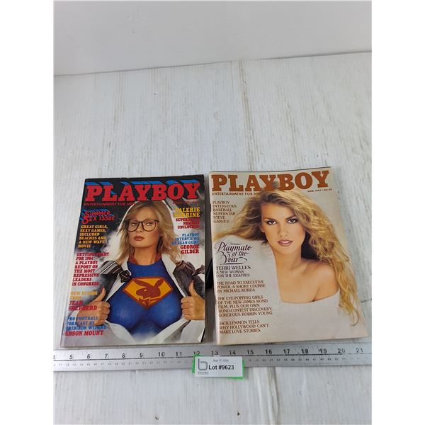 (2) Playboy Magazines, August & June 1981