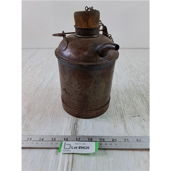 Antique CPR Metal Container, Stamped CPR