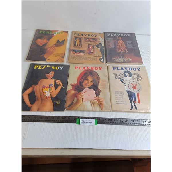 (6) Vintage Playboy Magazines