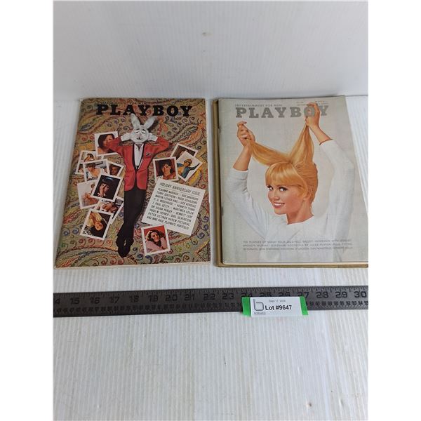 (2) Vintage Playboy Magazines