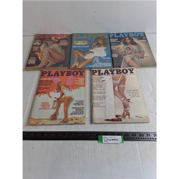 (5) 1978 Playboy Magazines