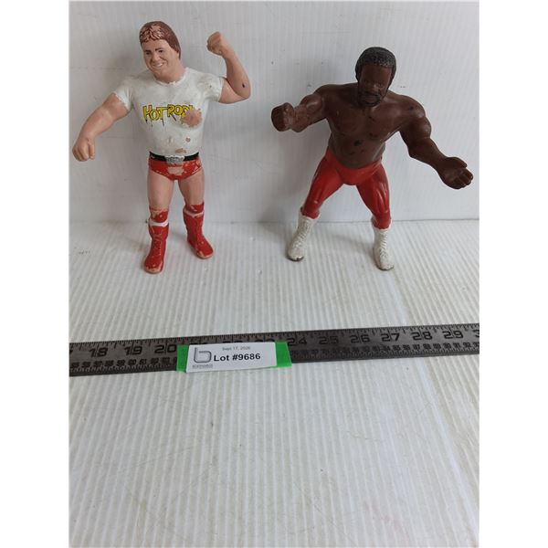 (2) 1984 Titan Wrestling Figurines