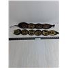 Image 1 : (2) Leather Straps w/ Brass Medallions