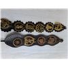 Image 3 : (2) Leather Straps w/ Brass Medallions