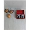Image 3 : Chinese Baoding Chiming Balls, Chrome Balls, Carved Stone Eggs