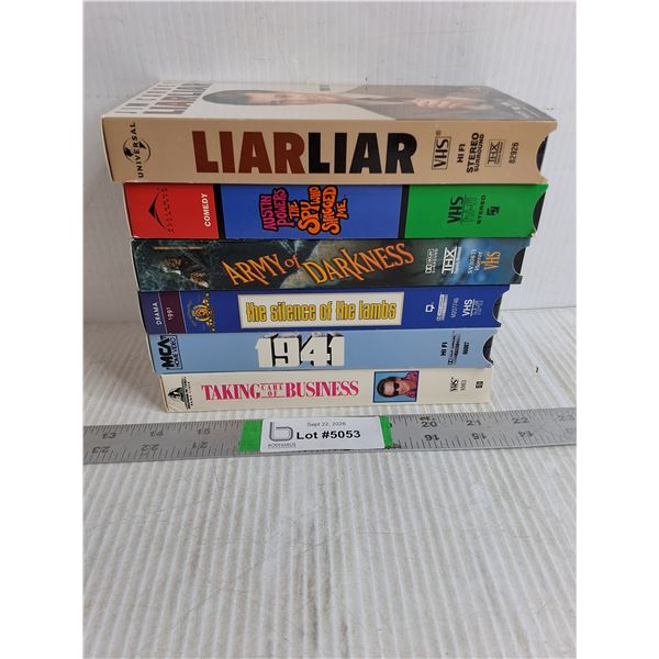 (6) VHS Movies-Liar,Liar,Army of Darkness,1941 and more