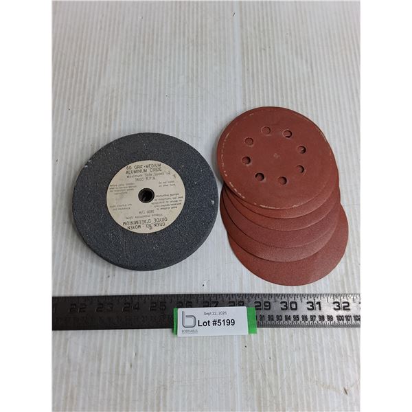 60 Grit Grind Stone, (6) Sand Paper Disks