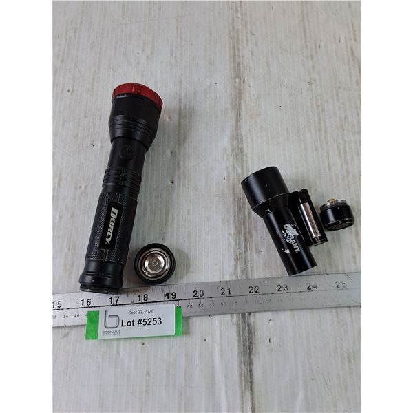 (2) Flashlights Untested As-Is, Dorcy and Defiant Brands
