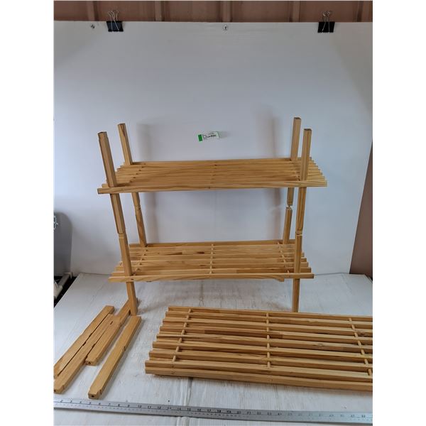 Wooden Shelf Arms and Shelves As-Is
