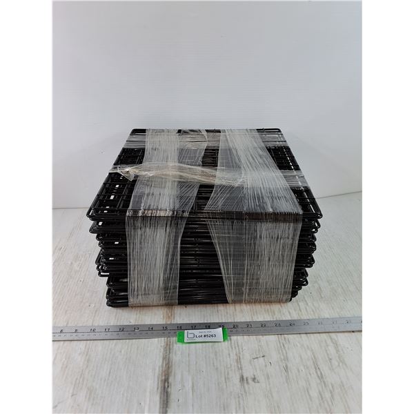 (20 ) Black Metal Grid Shelving Panels Only