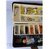 Image 4 : Old Pal Brown Tackle Box, Assorted Lines, Lures, Line Bobs, Misc