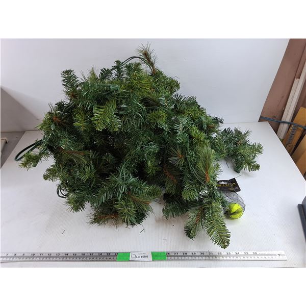 *Light Up Faux Pine Decor - Powers On, As Is, Dog Ball, PICKUP ONLY