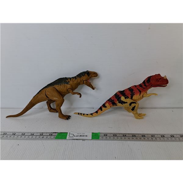 (2) Raptor Style Toy Dinosaurs- As Is