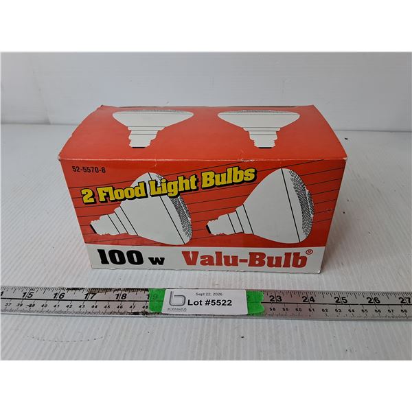 (2) 100W Flood Light Bulbs