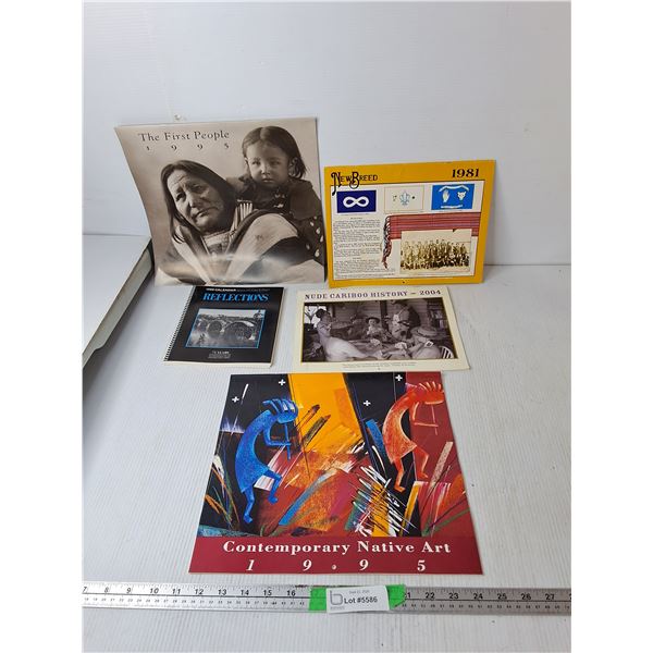 (5) Expired Calendars- Metis, Saskatoon, The First People, Misc.