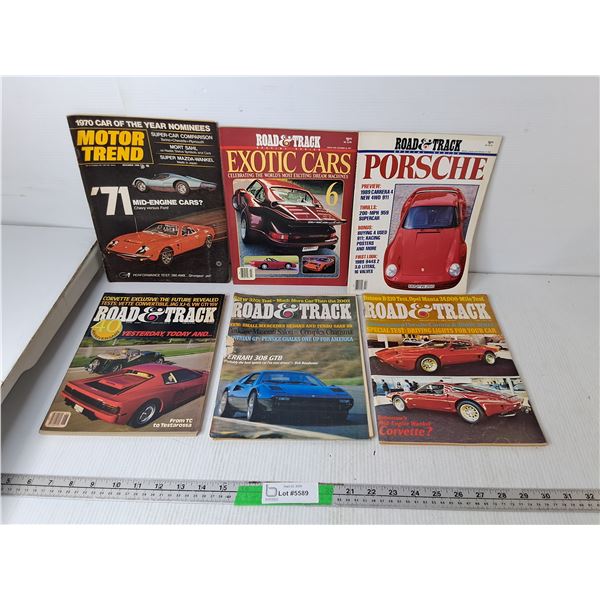 (6) Car Magazines- Road & Track and Motor Trend