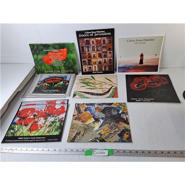 (11) Colors from Palestine Expired Calendars, Three Copies