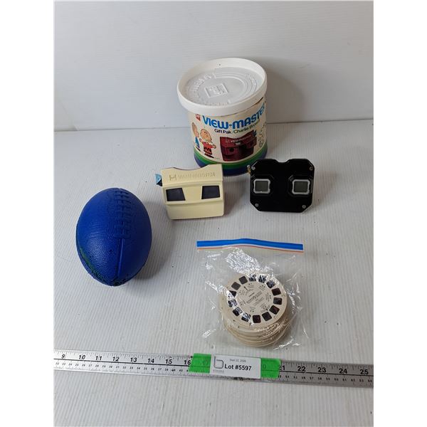 (2) View Masters, Slides & Foam Football