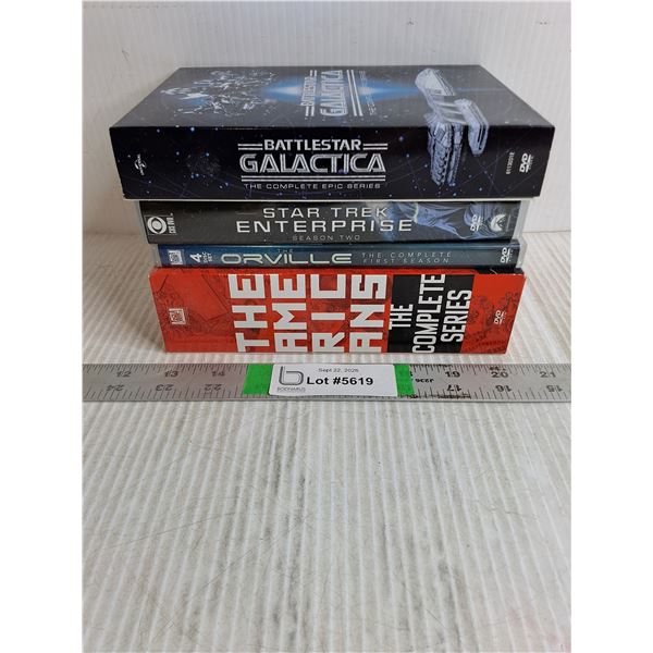DVD Series Featuring The Americans,Battlestar Galactica,The Orville and Star Trek:Enterprise