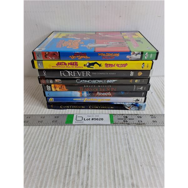 (8) DVD Movies-(2)Austin Powers,Forever,Casino Royale and more
