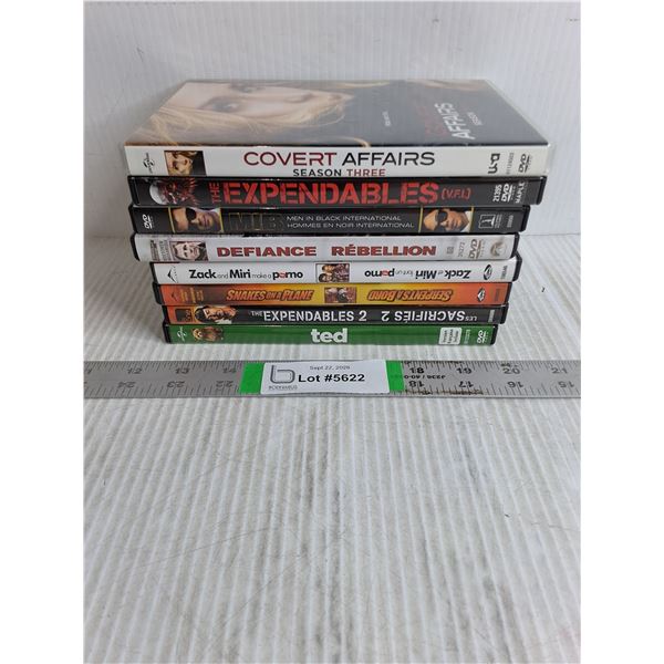 (8) Dvd Movies-Covert Affairs,The Expendables,TED,Defiance and more