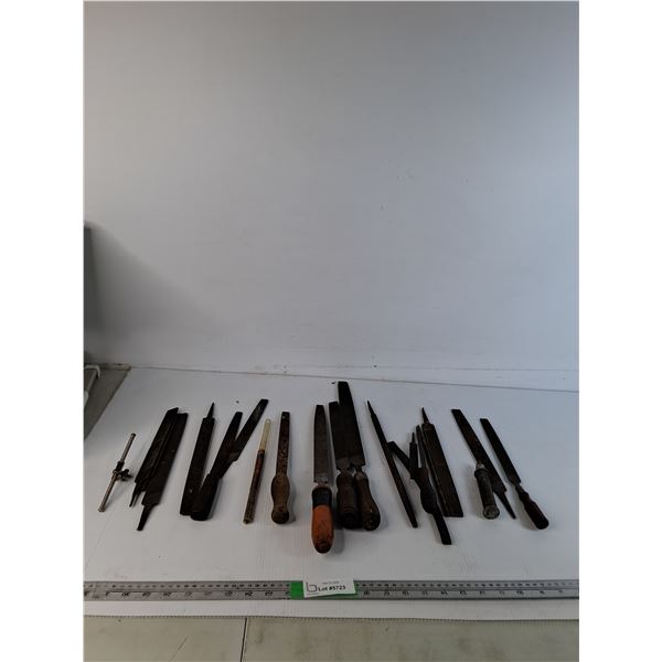 Variety Of Vintage Metal Files And Wood Rasps