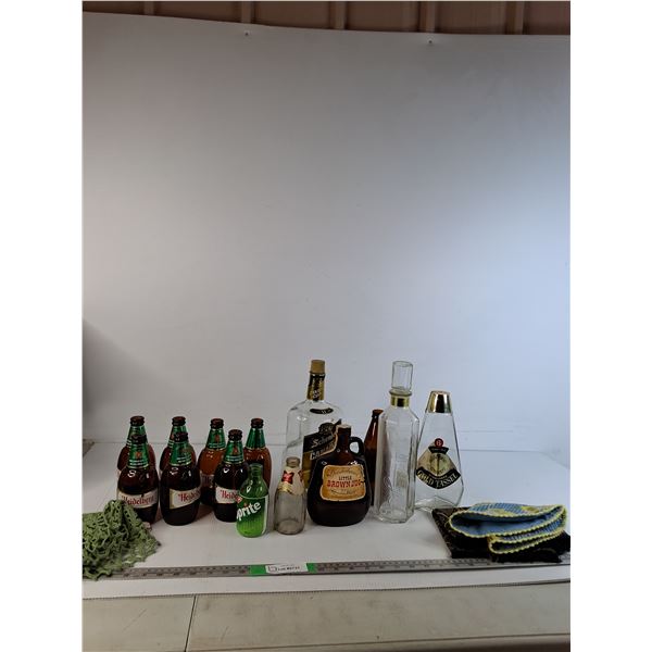 Vintage Glass Bottles, Pot Warmers, Misc