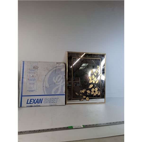 Plexi Glass 16"x16", Decorative Mirror 20"x16"