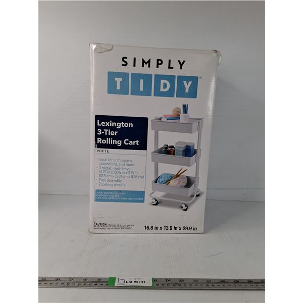 Lexington 3-Tier Rolling Organization Cart (NIB)