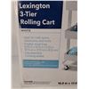 Image 2 : Lexington 3-Tier Rolling Organization Cart (NIB)