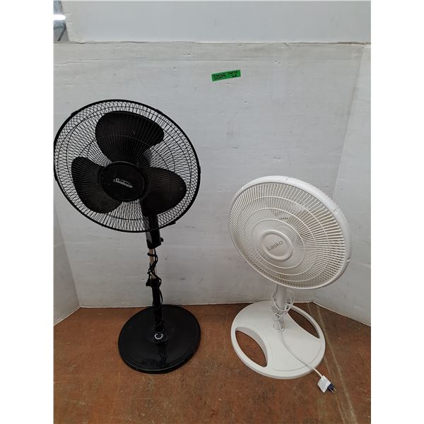 *(2) Standing Fans, Sunbeam and Lasko Tested No Shipping