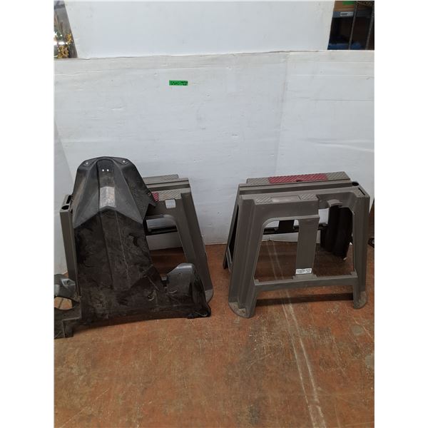 *Ski-Doo Bottom Plate and (2) Rubbermaid Sawhorses No Shipping