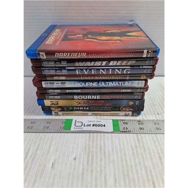 (10) Blu-Ray and HD Movies-Daredevil,Evening,Bourne Ultimatum,Identity,X-Men and more