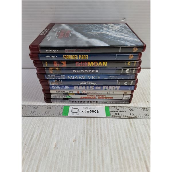 (10) HD DVD Movies-Forbidden Planet,Balls of Fury,Shooter,Animal House and more