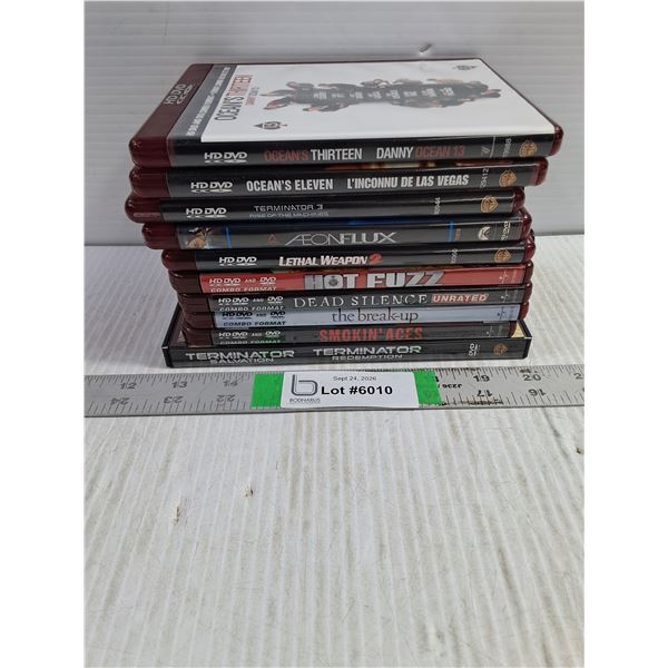 (9) HD DVD,(1) DVD-Ocean's Eleven&Thirteen,Hot Fuzz,Lethal Weapon 2,Dead Silence and more