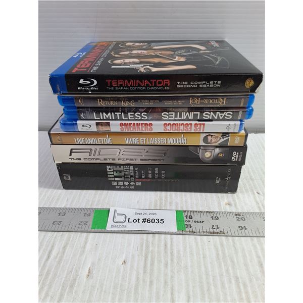 DVD and Blu-Ray Lot Featuring Bruce Lee Collection,Rides,Terminator,Limitless and more