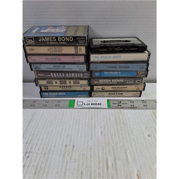 (15) Cassettes-Boston,The Beach Boys,Pat Benatar and more