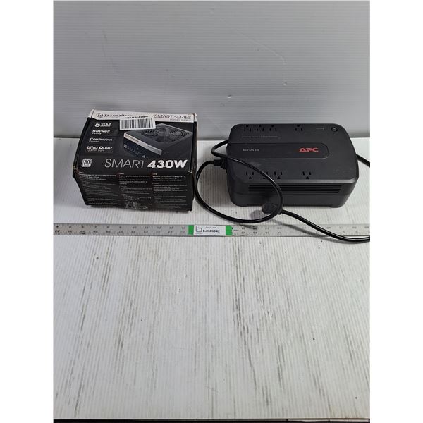 APC Battery Backup&Surge Protector, Smart 430W Power Supply-untested-as is