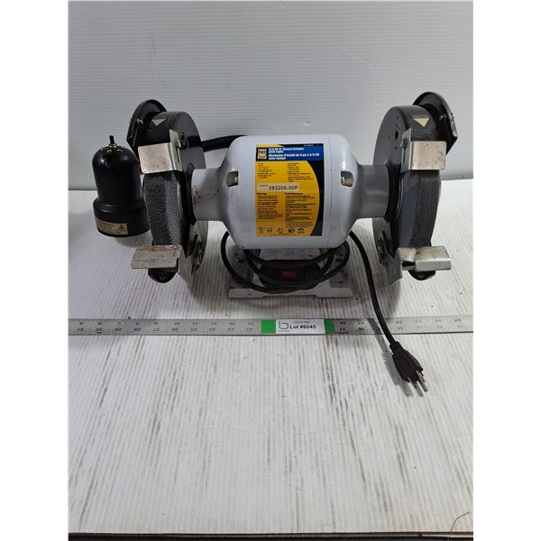 Power Fist 3/4 HP 8" Bech Grinder with Light-powers on, Pickup Only