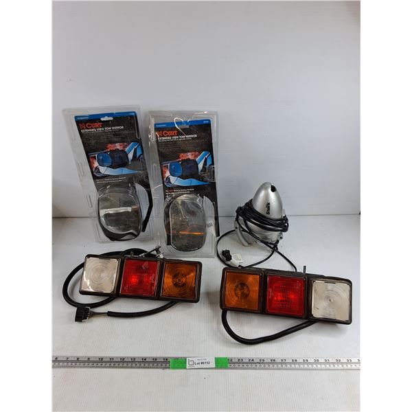 Trailer Lights, Extended View Tow Mirrors, Shark 700W Vacuum Cleaner - Powers On, As Is