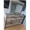 Image 1 : ***Wood Grain Style Dresser with Mirror - Can't Ship