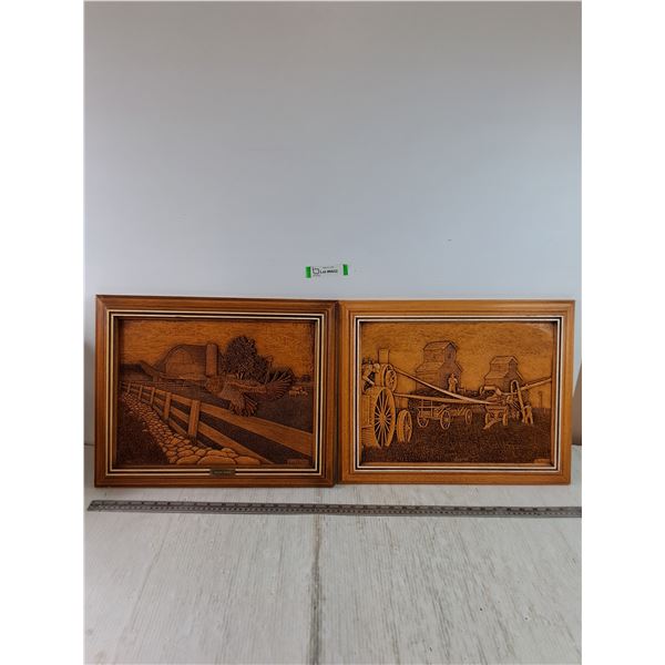 (2) Kim Murray Pictures, Harvest Time and Silent Wings, Both 19" x 15" x 1 1/2"